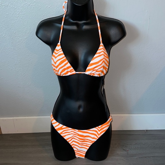 triangl swimwear Other - Zebra pop cheeky Bottom with string top swimsuit set.